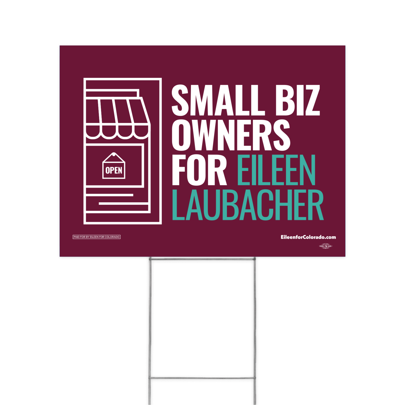 Small Biz Owners for Eileen Yard Sign – Eileen for Colorado